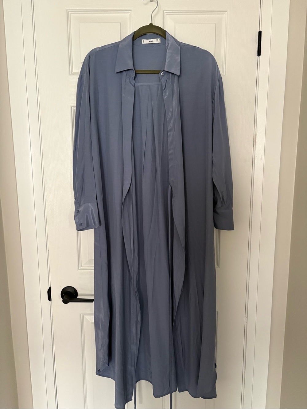 MNG Blue Long Casual Button-Down Shirt